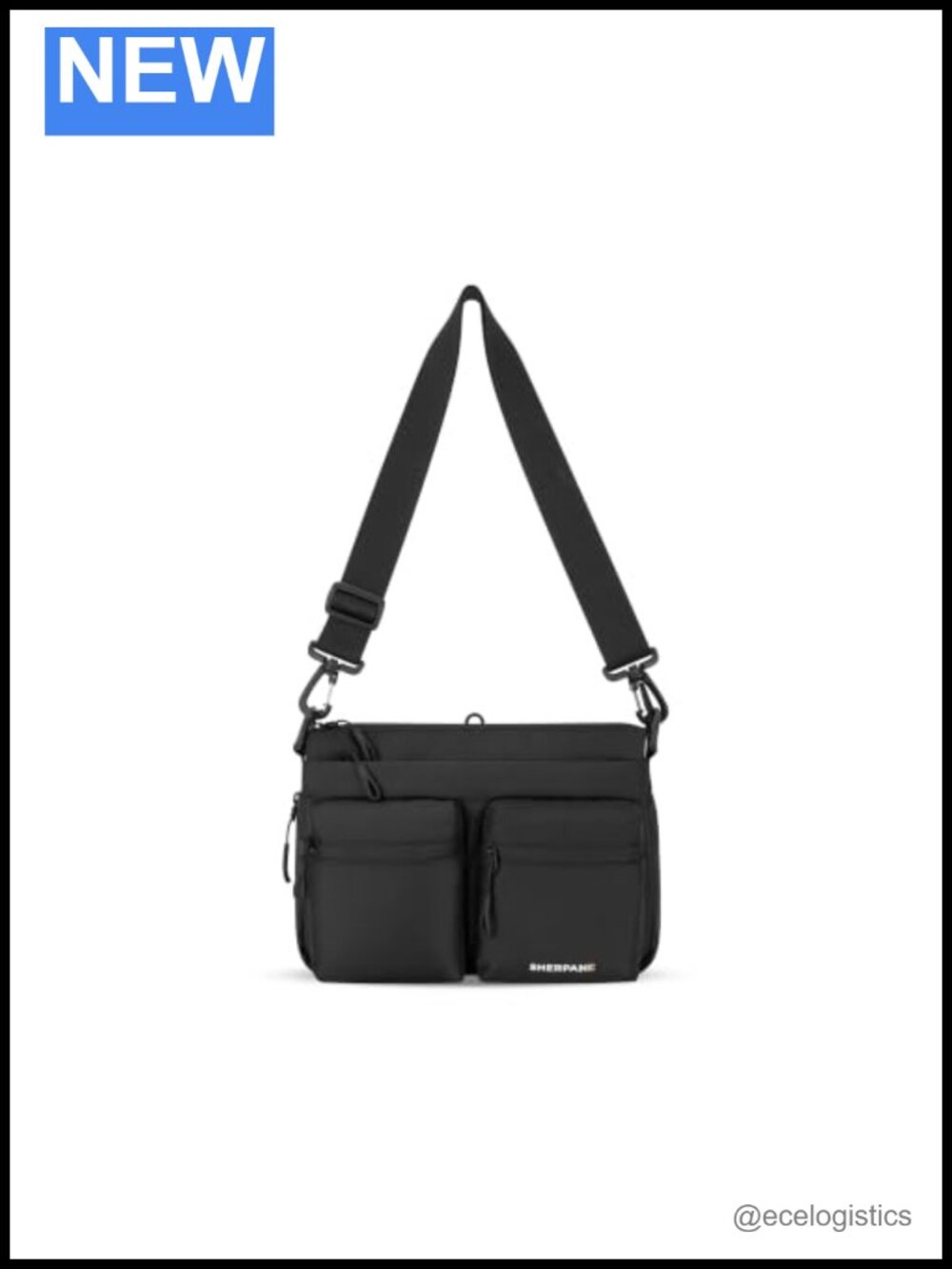 RFID Blocking Expandable Crossbody Purse - Travel Shoulder Bag, Recycled Nylon,